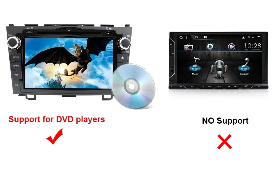 Top Eunavi 8 inch Android 9.1 2 Din Car DVD Player Radio GPS For Honda CRV Cr-v 2006 2007 2008 2009 2010 2011 Head Unit Stereo WIFI 16