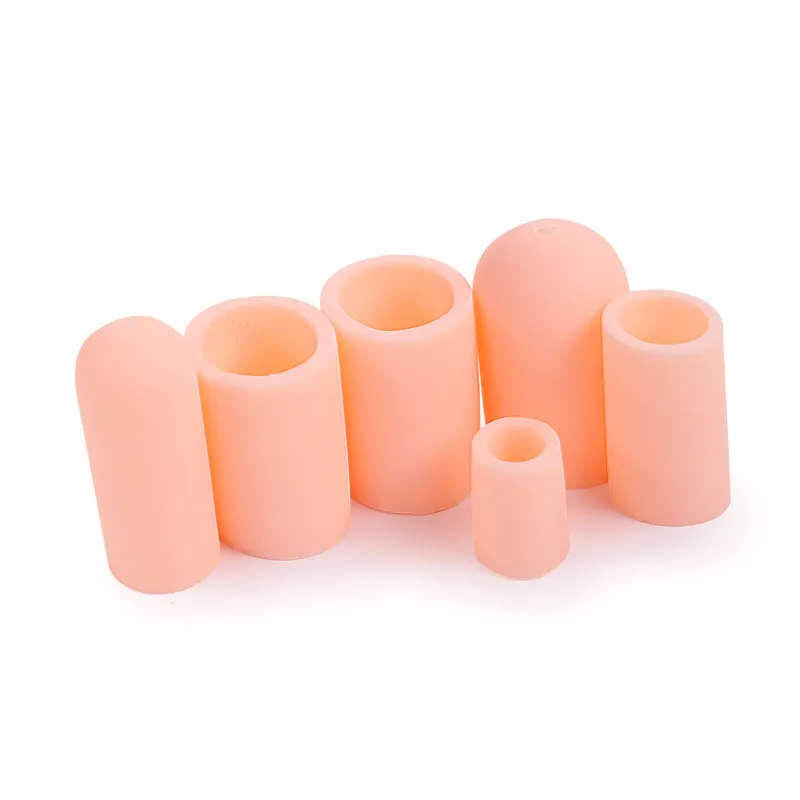 4PCS=2Pairs Gel Fingers Protector Corn Corrector Hammer Toe Separator Orthotic Silicone Gel Toe Tube Separation Protection