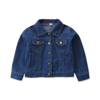

2020 Toddler Kids Girls Boys Denim Jacket Casual Button Jean Jacket Fashion Fall Coat Clothes for 1-6 Years