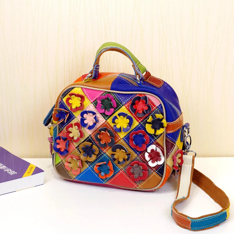 

New Style Fashion Fashion Cooler Hand-held Fireworks Full-grain Leather WOMEN'S Leather Handbag Shoulder Bag