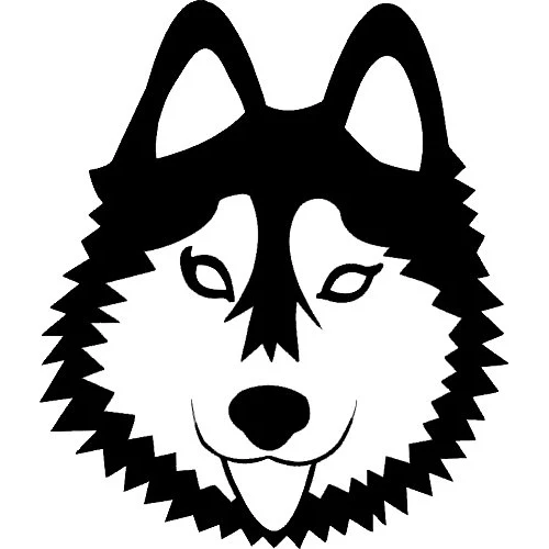 

5 White Tshirt Rocket Cute Siberian Husky Face Decal Vinyl Car Decal Laptop Decal Car Window Wall Sticker