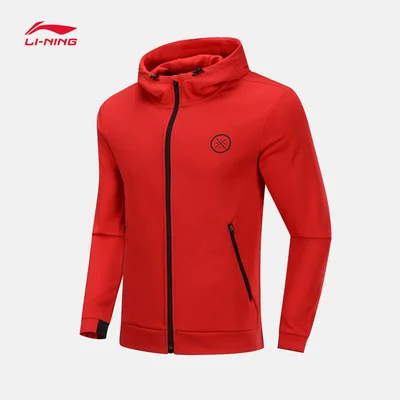Li-Ning Мужская баскетбольная толстовка с капюшоном серии Wade, теплый флисовый свитер с подкладкой из 72% хлопка и 28% полиэстера, спортивный свитер AWDP585 COND19 - Цвет: AWDP585-3H
