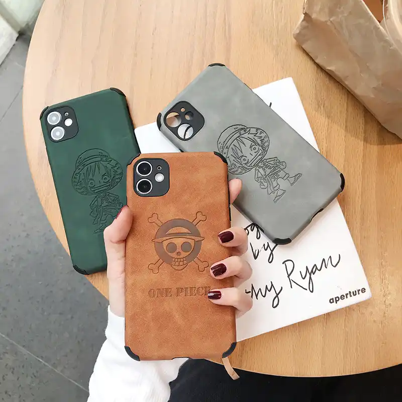 高級漫画アニメワンピースケースiphone 12プロマックスミニわら帽子ルフィiphone 11プロx Xs最大xr 6 7 8プラスse 電話用緩衝材 Aliexpress