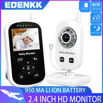 

Video baby monitor with digital camera, EOENKK digital 2.4Ghz wireless video monitor, with temperature monitor, 960 feet transm