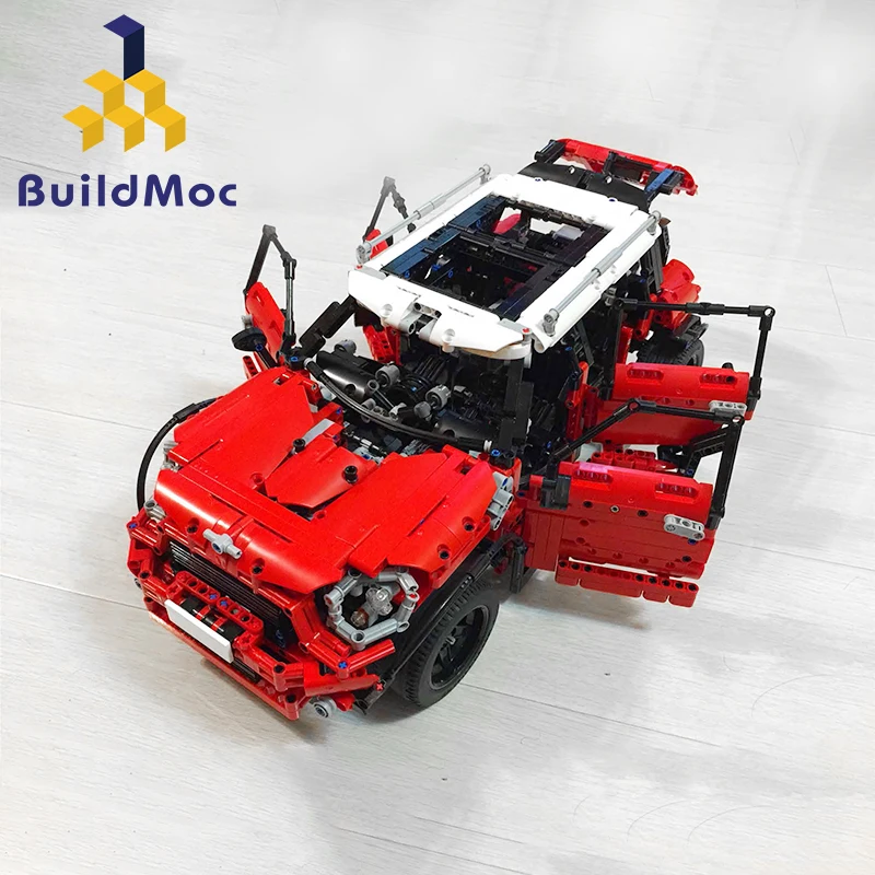 Конструкторы BuildMOC Technic Series MOC 3644 Mini Cooper Countryman S строительные блоки игрушки для