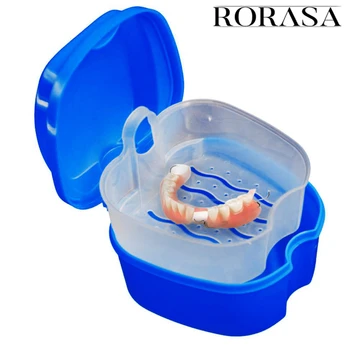 

Dental Medical Denture Box Inner Net Hang Full Mouth Plastic Tooth Case Dental False Teeth Storage Box With Hanging Container