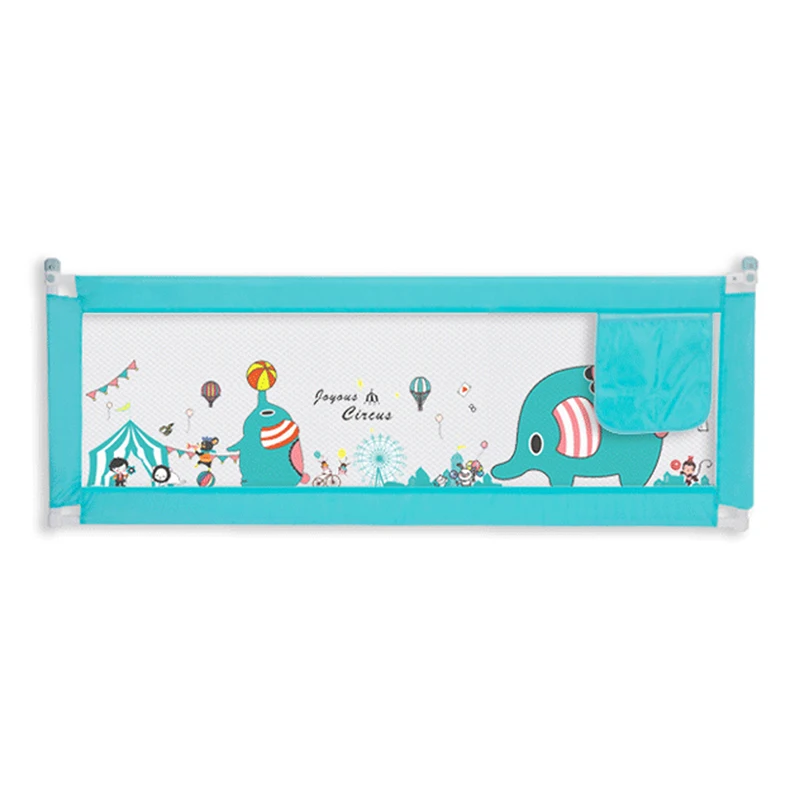 Kidlove Двойные кнопки вертикальная подъемная кровать забор игры ворота безопасности для детей младенец - Цвет: elephant 180x80cm