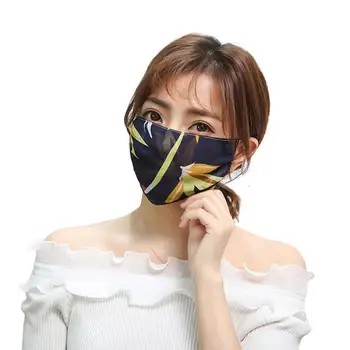 

Women Floral Print Breathable Anti-Droplet Sunproof Protective Face Mouth Mask маски для лица защитные fast shipments