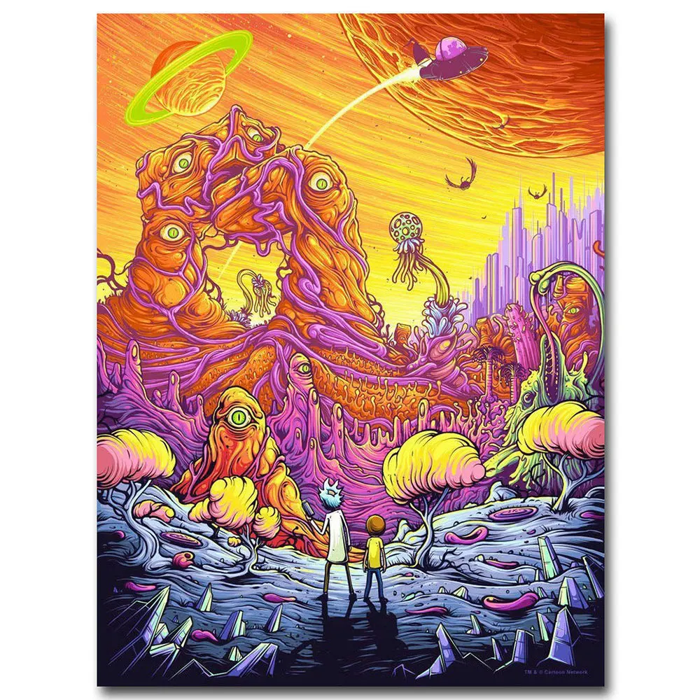 

Poster Print Decor Colorful Wall Picture Living Room Painting Printing Funny Home Animation 40x60cm Cartoon Art Gift Background