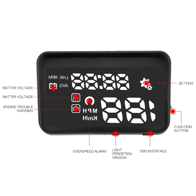 X210 Авто HUD Автомобильный дисплей расход топлива проекция автомобиля Автомобильный OBD2 Спидометр PUO88