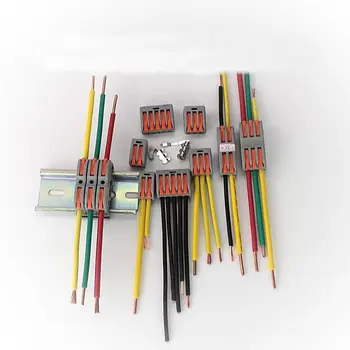 

6pcs in One Set PCT Terminal Block Copper Bar Plug-in Push-type Wire High Current Fast Docking Connector