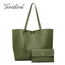 Женская мягкая кожаная сумка Большая вместительная сумка с кисточками сумки на плечо модные сумки композитные женские сумки дорожные сумки