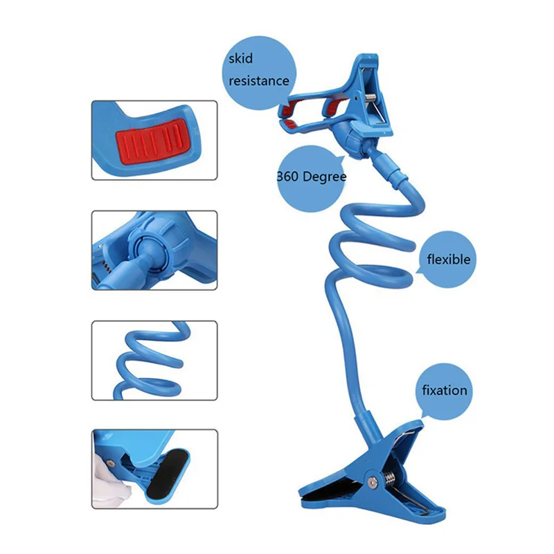 

360 Degree Roating Flexible Phone Holder Stand For Mobile Long Arm Holder Bracket Support For Bed Desktop Tablet FKU66