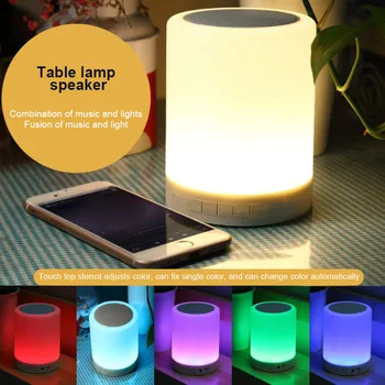 

Night Light Bluetooth Speaker Dimmable Color Changing Tap Table Lamp @M23