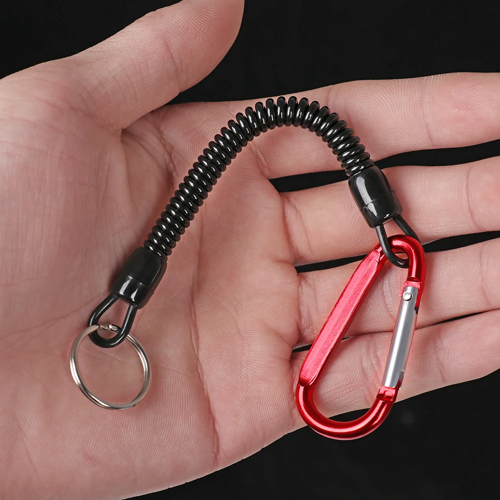 Keychain Carabiner Anti-lost Phone Fishing Lanyards Camping Security Gear Plastic Retractable Tether Outdoor Hiking keychain carabiner,whistle keychain,tactical keychain,keychain tool,keychain charm