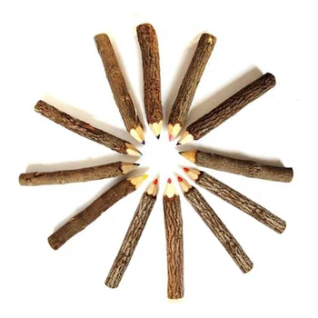 

10pcs 9-10cm Tree Branch Colored Pencils Art Drawing Oil Base Pencil Set for Artist Sketch (Mixed Color)