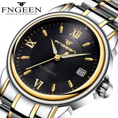 

FNGEEN Full Automatic Watch Men Gold Mechanical Watches Waterproof Luminous Hands With Date Calendar montre automatique homme
