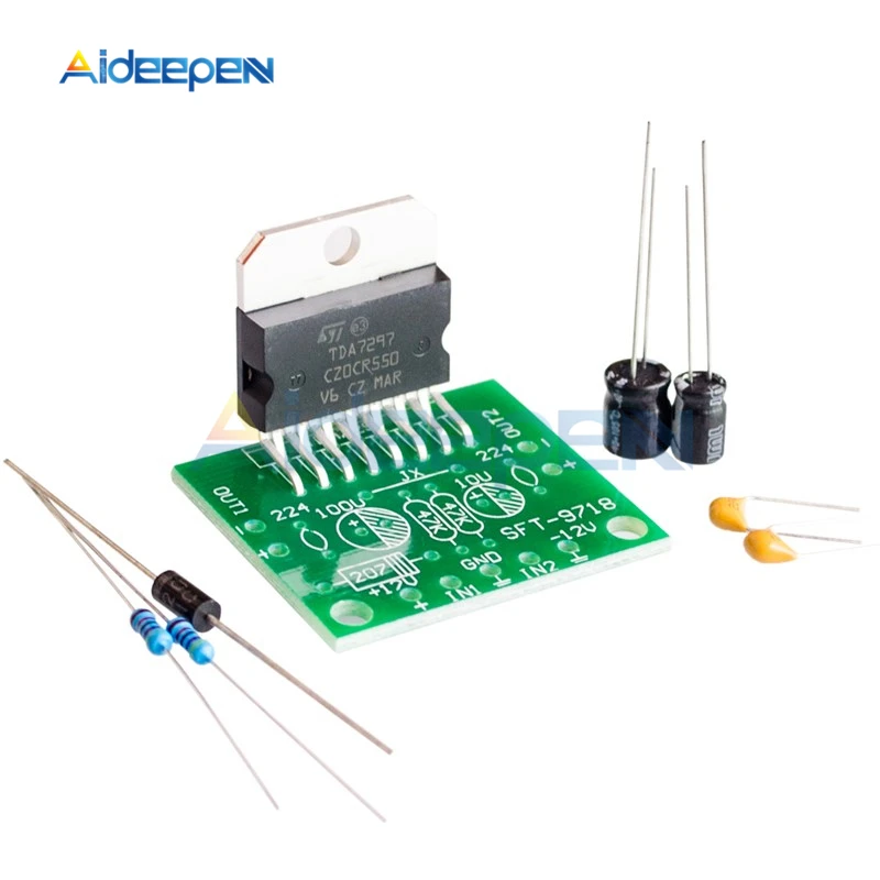 1 комплект TDA7297 Плата усилителя запасные части DC 12V класс 2 0 Двойное аудио