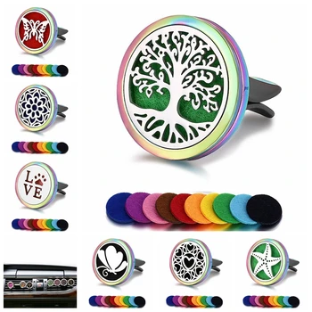 

NEW Car Air Freshener Clip Colorful Car Perfume Diffuser Clip Car Air Auto Vent Freshener Car Decoration (Free 10pc pad)