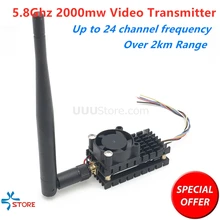 Über 2Km Reichweite 5,8 Ghz 2W FPV Drahtlose Sender TS582000 5,8G 2000MW 8CH Video AV Audio sender