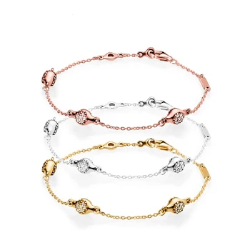 

2019 New Fashion High Quality 100% 925 Sterling Silver Authentic Pave Modern Lovepods Charm Bracelet Original Ladies Jewelry