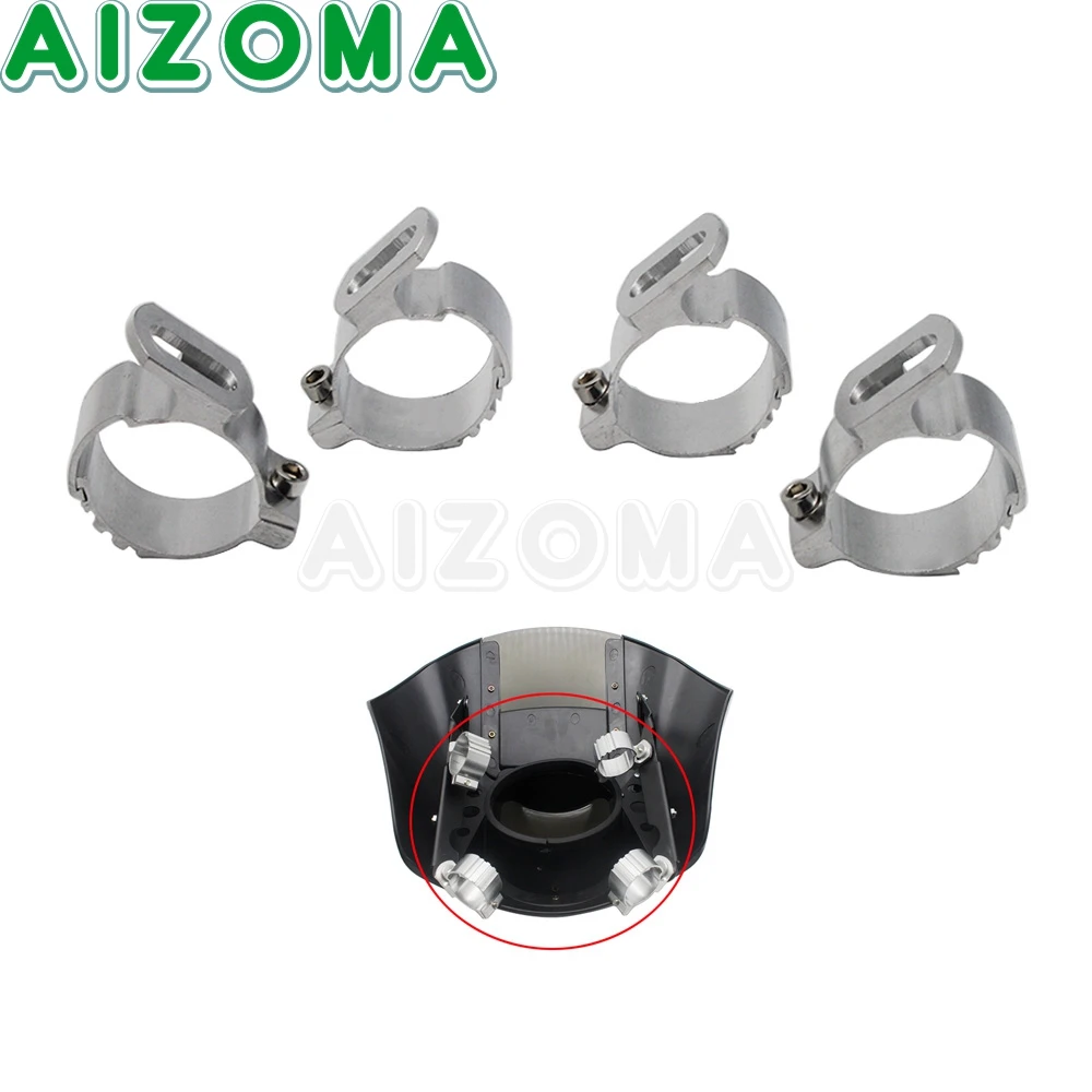 1 Set Motorcycle Quarter Headlight Fairing Windshield 35-50mm 45mm 49mm Fork Clamp Mount For Harley Sportster XL 883 1200 Dyna motorcycle accessories,motorcycle fairing,motorcycle headlight mask