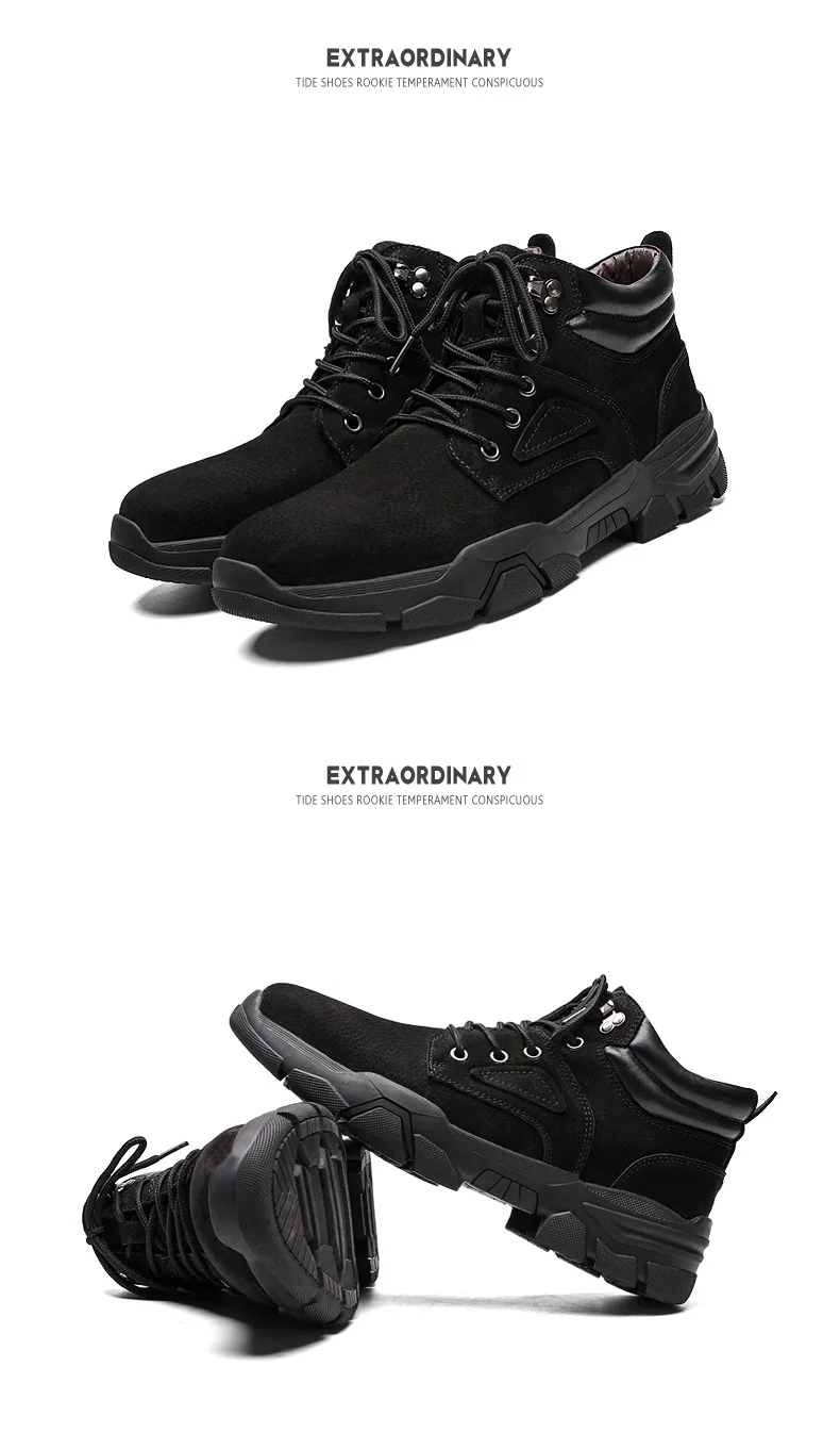 Men Winter Warm Snow Boots Waterproof Boots Men Plush Lace Up Footwear Ankle Male Casual Shoes Outdoor Fashion Big Size SA-8