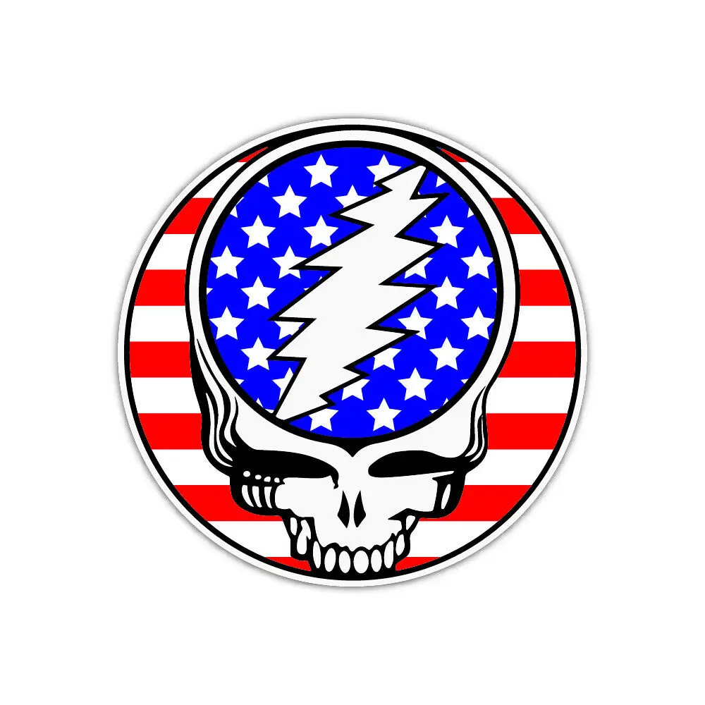 Grateful Dead American Flag Secal Sticker Stickers Per Auto, Motos, Laptop, Industria