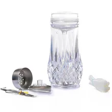 KyqRtz мини ваза Форма акриловая бутылка для воды Ши Ша кальян набор с дымовой трубой, шланг для кальяна, светодиодный светильник и аксессуары для кальяна