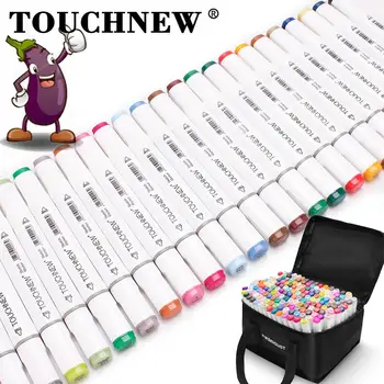 

TouchNew 40/48/60/80/168 Color Art Markers Brush Pen Dual Headed Artist Sketch Alcohol Based Marker Manga Drawing Pens