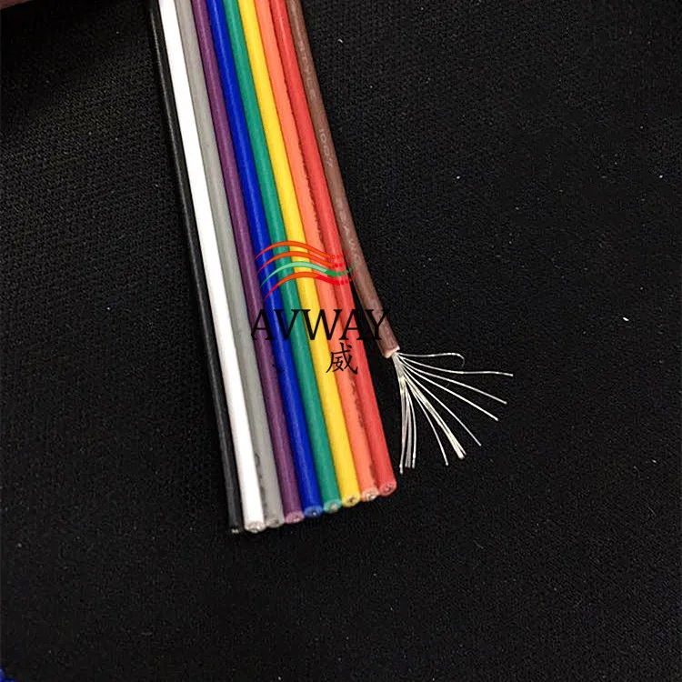 5 м 22AWG 10P плоский цветной шлейф в цветах радуги светодиодный жгут проводов 0 3