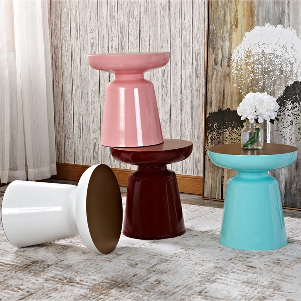 Martini Colorfull Sidetable Logam Baking Meja Samping Tempat Tidur Fashional Meja Kopi Meja Teh Dekorasi Rumah Kecil Furniture Akhir Tabel Aliexpress