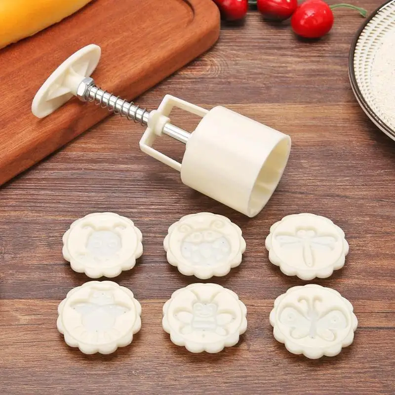 6 цветов формы ручной работы Mooncake плесень льда кондитерские DIY инструменты