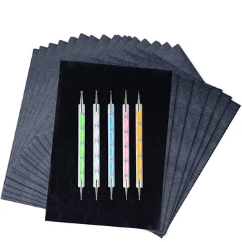 

200 Sheets Graphite Paper Black Carbon Transfer (8.5 x 11.5 Inch)Tracing Paper with 5 PCS Styluses