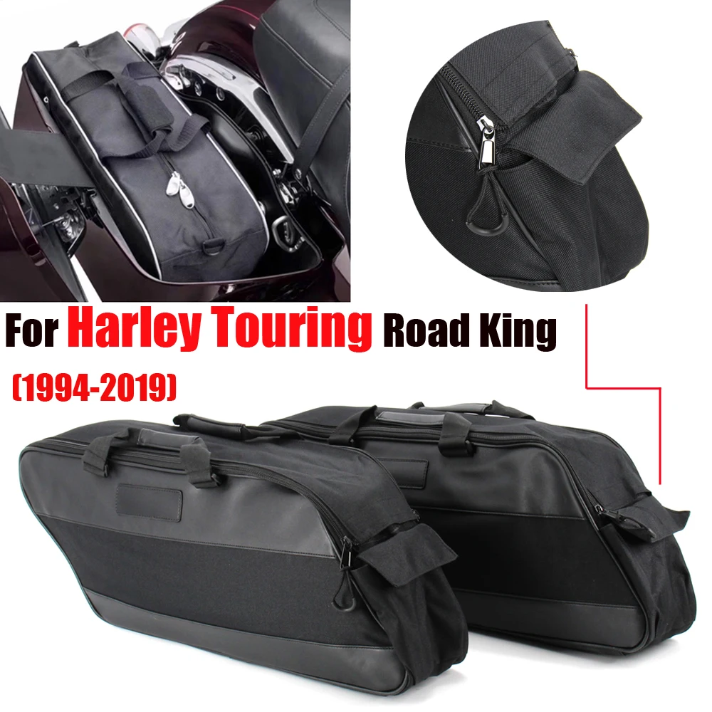 Motorcycle Hard Saddlebag Liners Laggage Bag Travel Luggage Paks for Harley Touring Street Electra Glide Road King CVO Ultra | Автомобили