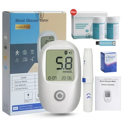 Advanced Blood Glucose Monitoring Kit with 50 Test Strips and Lancets - Code-Free System (Monitor kit)