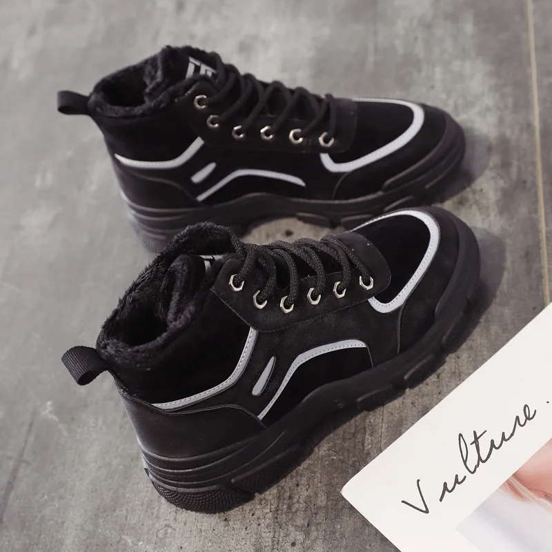 2019 утепленная теплая обувь с хлопчатобумажными стельками зимняя женская