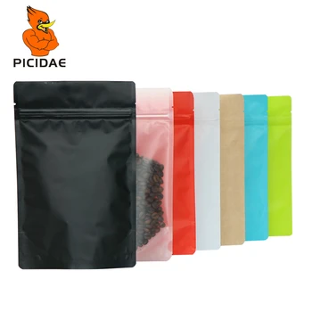 

Matte Lock Zipper Color Frosted Stand Aluminum Foil Bag Packaging Food Nuts Fruit Coffee Granule Dried Meat Cheese Snack Candy