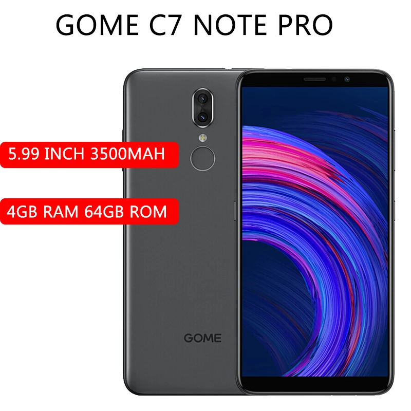 GOME Fenmmy Note 4G смартфон 5,9 дюймов Android 8,1 MTK 6763T Восьмиядерный 2,3 ГГц 4 Гб ОЗУ 64 Гб ПЗУ 13,0 МП+ 5,0 Мп задняя камера телефон