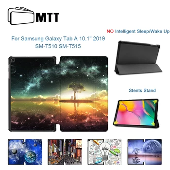 

MTT Case For Samsung Galaxy Tab A 10.1 inch SM-T510 T515 Funda 2019 Ultra-Slim PU Leather Magnetic Flip Stand Cover Tablet Case