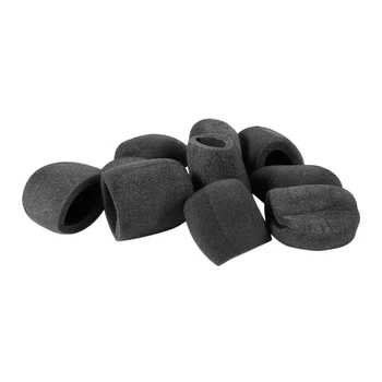 

10Pcs Stage Hand miniphone windshield foam covered Mic Karaoke DJ Black