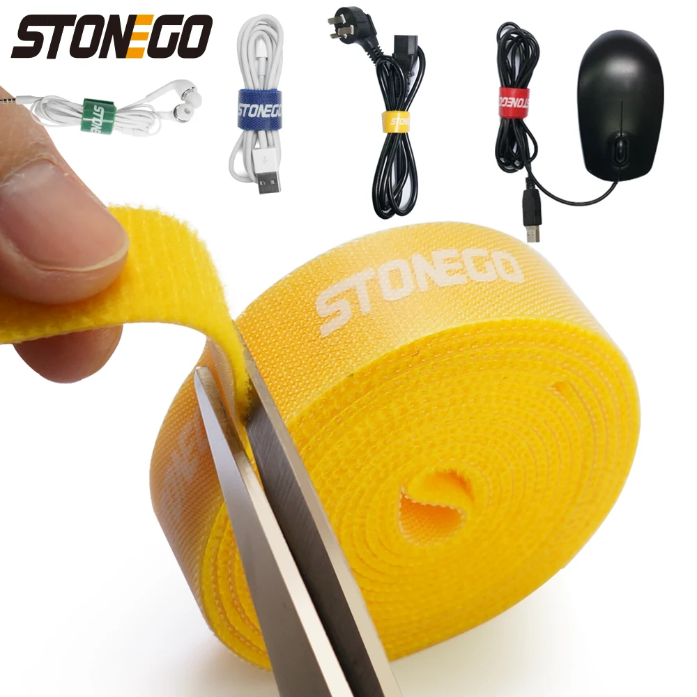 

USB Cable Winder Cable Organizer Ties Mouse Wire Earphone Holder HDMI Cord Free Cut Management Phone Hoop Tape Protector