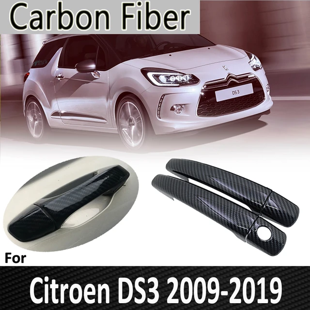 Schwarz Carbon Faser für Citroen DS3 2009 2010 2011 2012 2013 2014 2015  2016 2017 2018 2019 Auto Tür Griff abdeckung Auto Zubehör - AliExpress