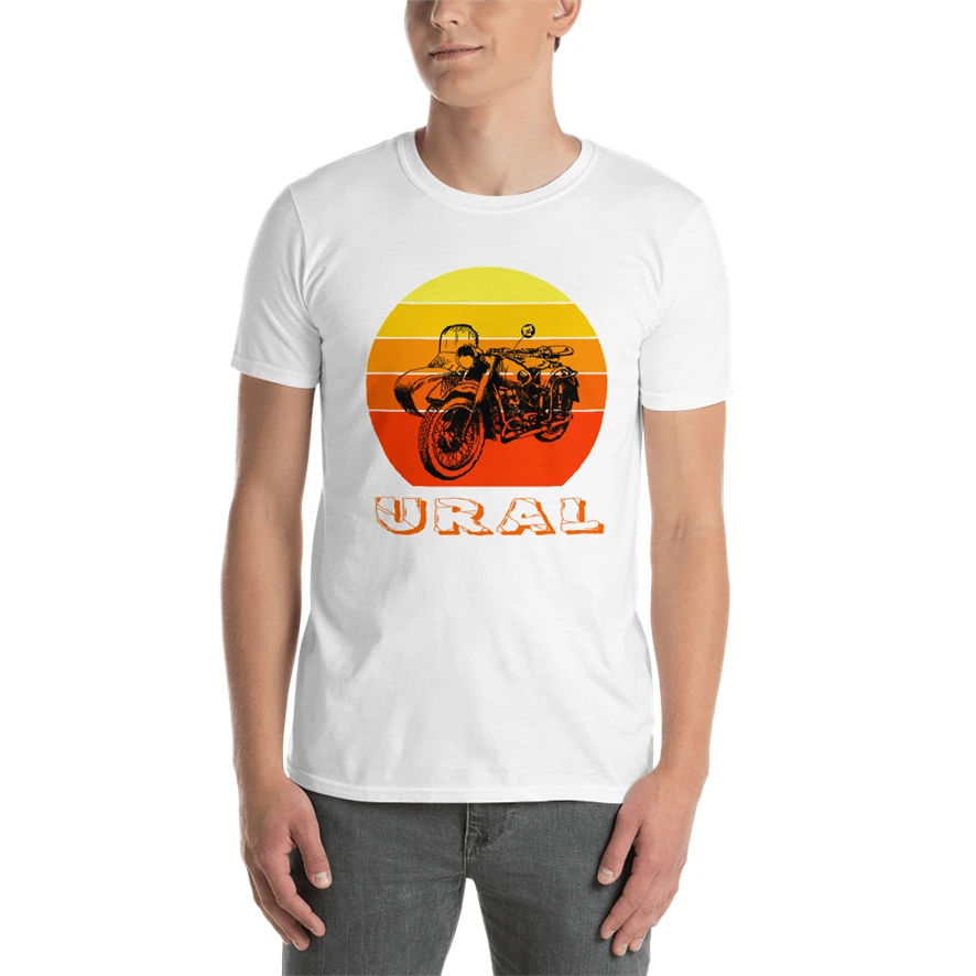Retro Motorcycle Ural Gespann Motorrad T-Shirt - Vintage Oldtimer Krad Tee Shirt Apparel Casual  | Мужская одежда