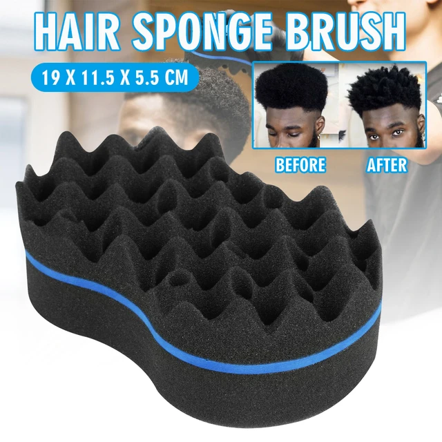 Double Sided Hair Sponge Brush Barber Sponge Hair Brush Locking Twists Coil  Afro Curl Hair Styling Tools Natural Curl Brush Tool - AliExpress