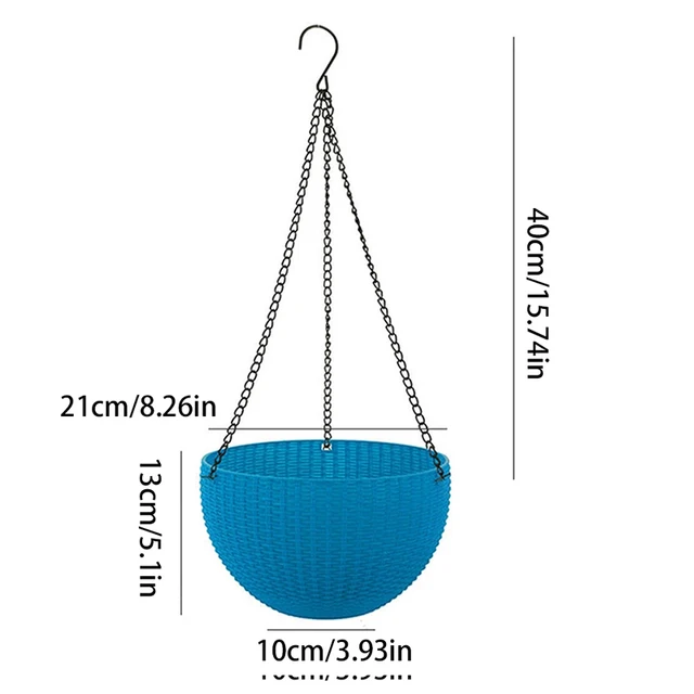1Db Gyanta Lógó Növényi Edények Virág Kosár Fogaskert Kültéri Függő Virágtartót Fal Dekorációhoz - Image 6