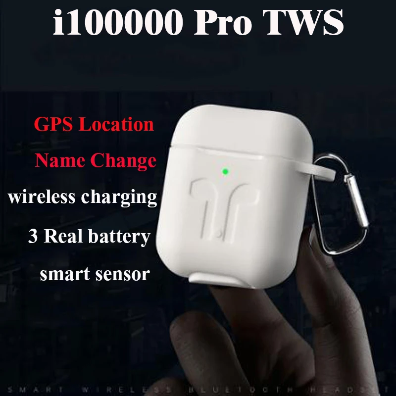 

i100000 Pro TWS Change the name+GPS positioning wireless Bluetooth earphone smart sensor pk i90000 pro i100000 TWS