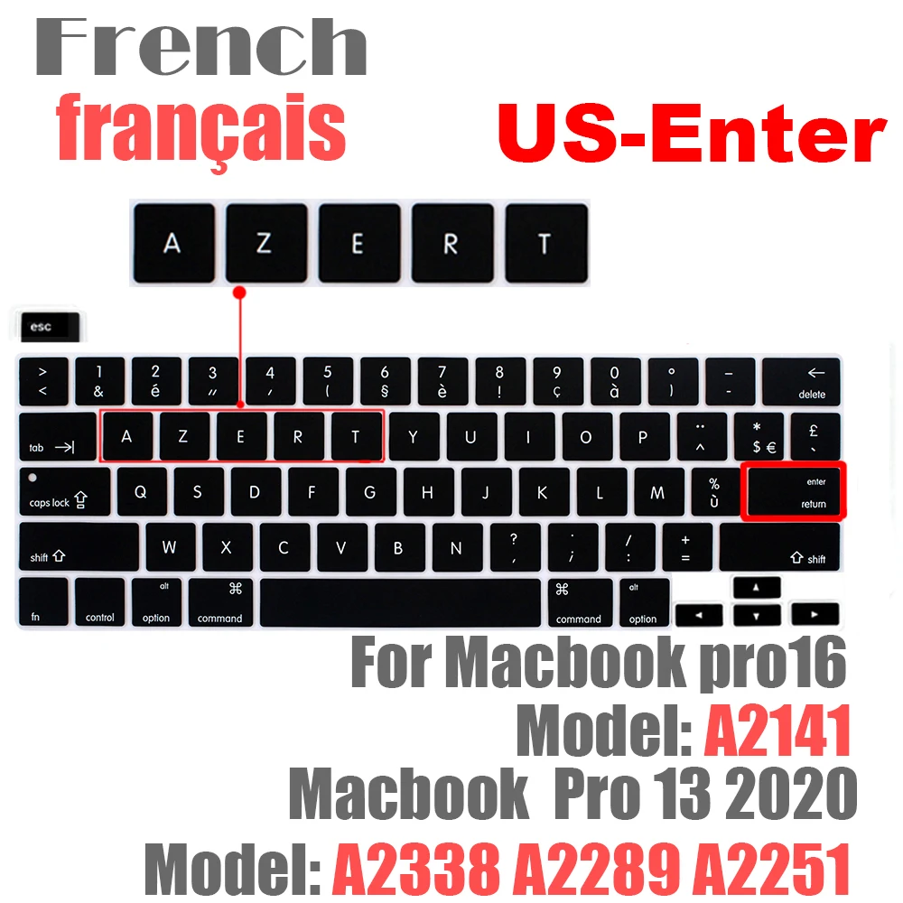 ue eua para macbook pro chip pro teclado capa de silicone macio protetor de teclado pele