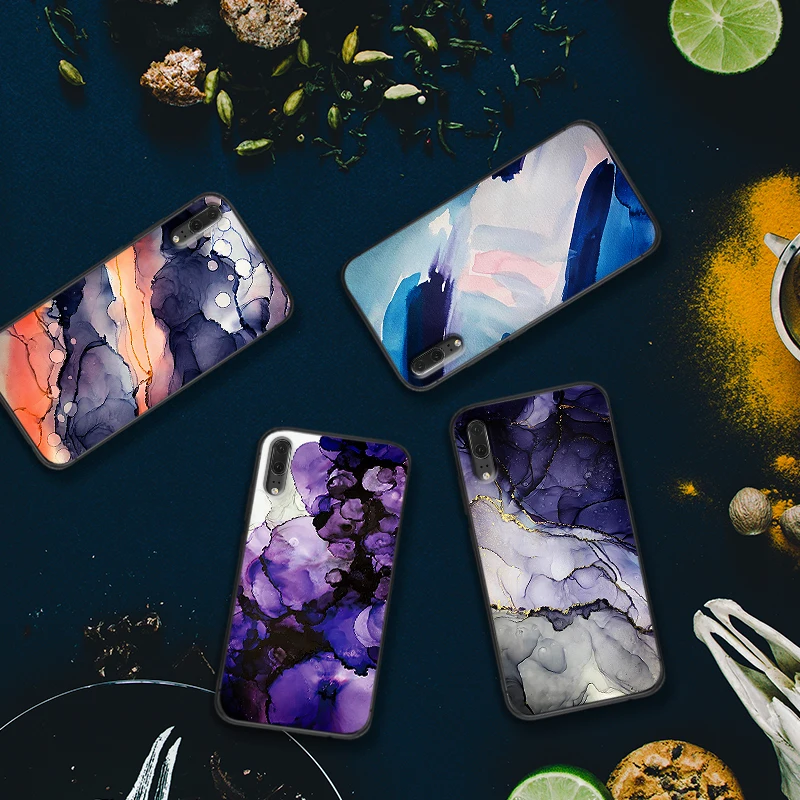 Для huawei honor 7X 8X 8C Примечание 10 роскошное фиолетовое мраморный вид 20 7C 5.99IN 8 9 lite 7A 9X
