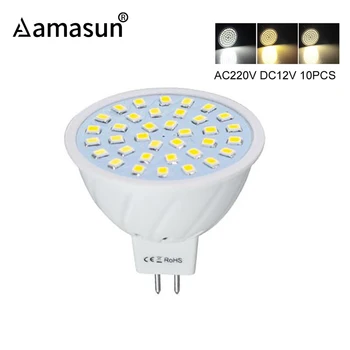 

MR16 LED 12V 8W 6W 4W LED Lamp 12V 220V Ampoule Led Bulb Light GU5.3 Spotlight Lighting 2835SMD Bombillas Led MR16 24V 10Pcs